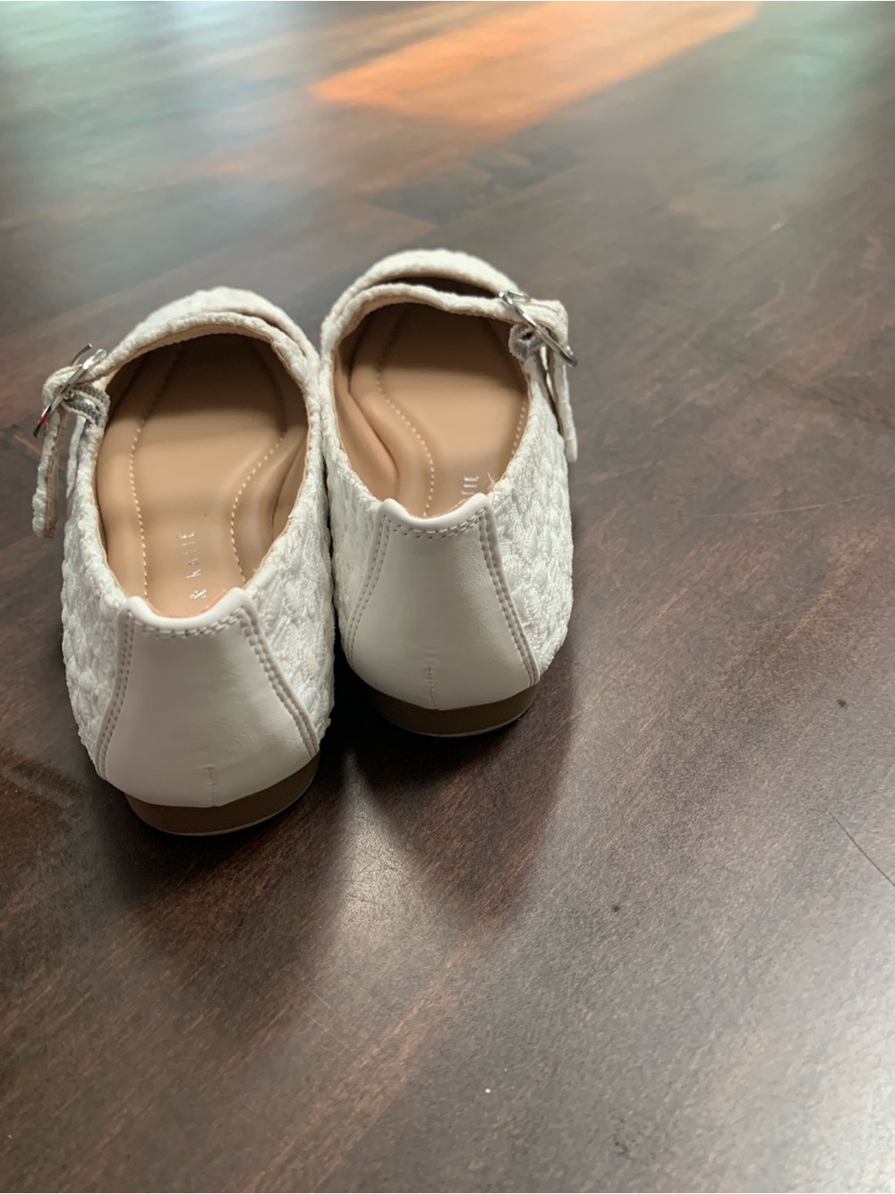 Kelly & Katie White Lace Mary Jane Flats - Picture 2 of 3